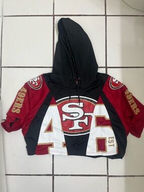 San Francisco 49ers Cropped Hoodie Jersey Style (NFL) 🔥